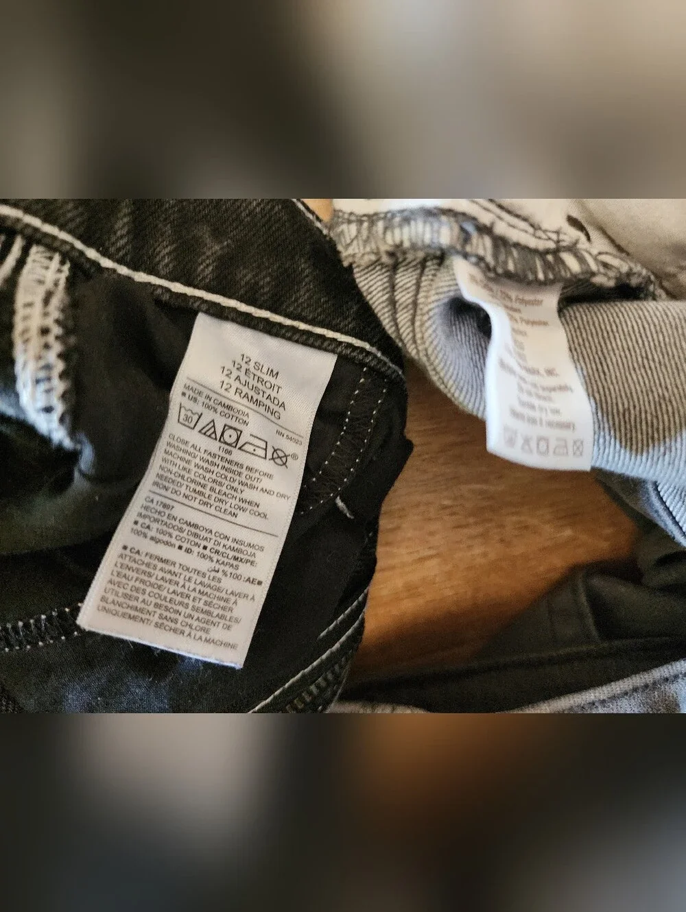 LOT Of 2 Slim Cargo Sz 12 & Skinny Jeans Sz 14 Old Navy Crazy 8 Adjusted waist